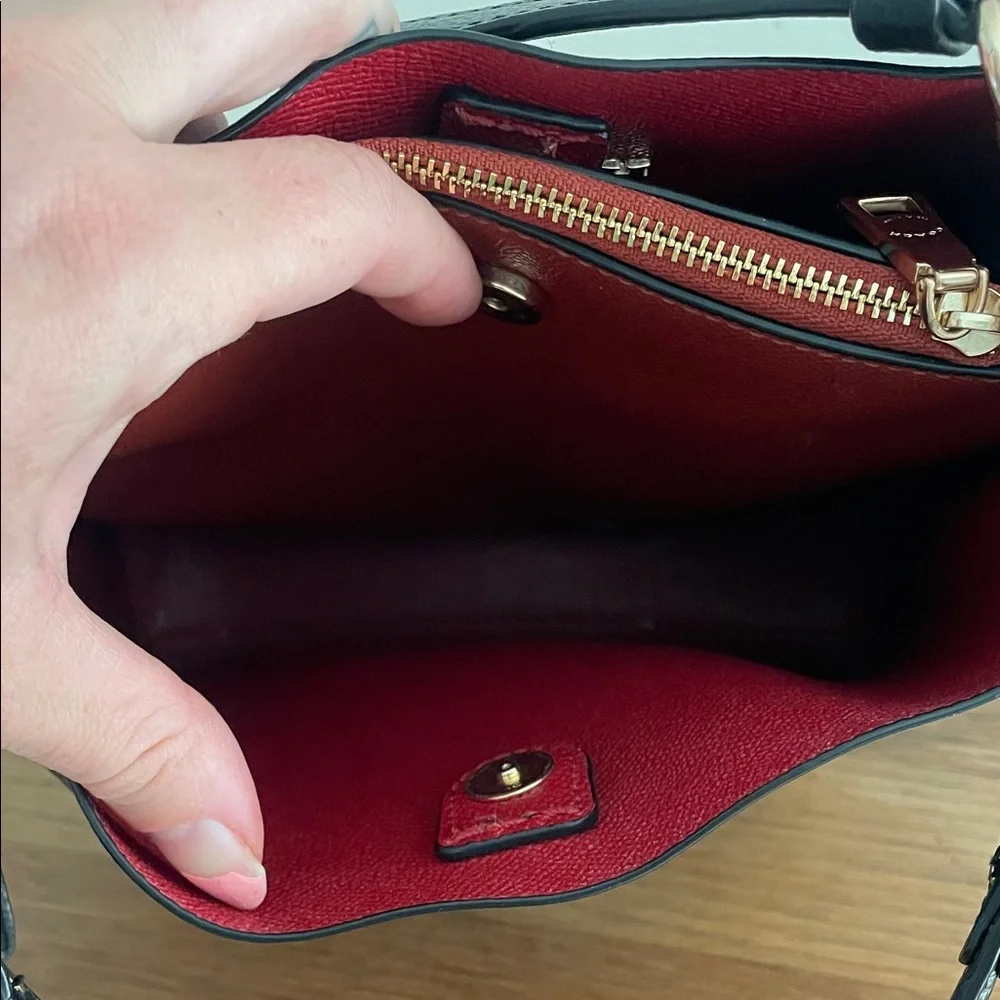 Coach Black Crossbody Bucket Bag with Gold Accents - Picture 5 of 7